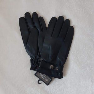 Perrin Collection | NWT Men's Black Leather Gloves